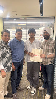 upGrad Noida office - student and parents with the counselling team after their study abroad session